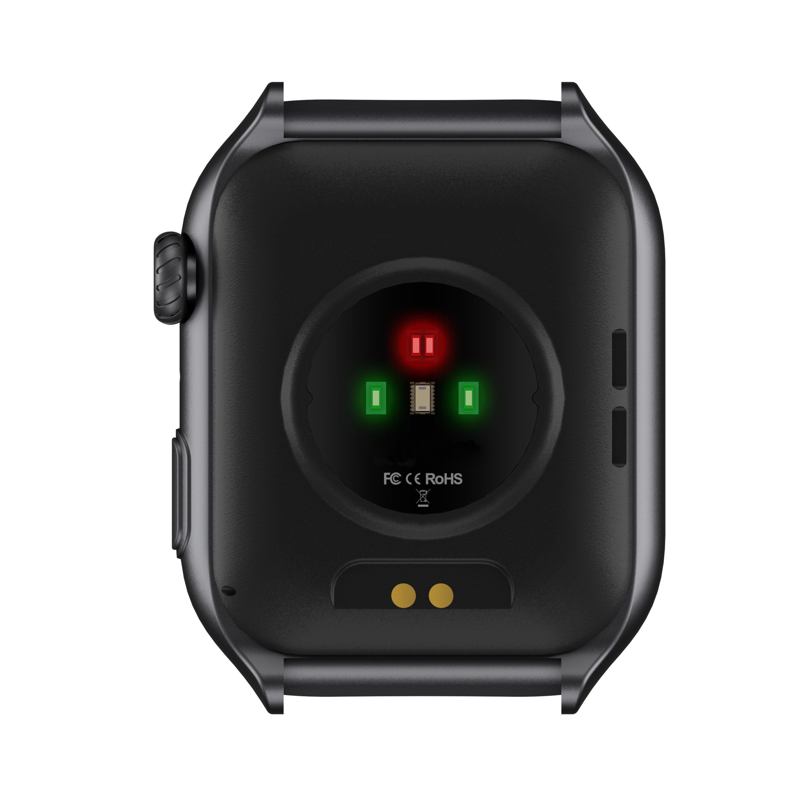 The Back of The Trevit Smartwatch showing PPG Sensors